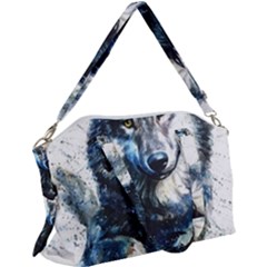 Gray Wolf - Forest King Canvas Crossbody Bag by kot737