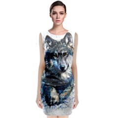 Gray Wolf - Forest King Classic Sleeveless Midi Dress