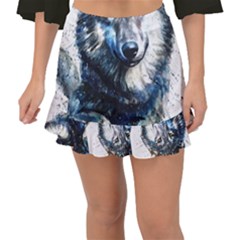 Gray Wolf - Forest King Fishtail Mini Chiffon Skirt by kot737