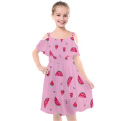 Summer Kids  Cut Out Shoulders Chiffon Dress by scharamo