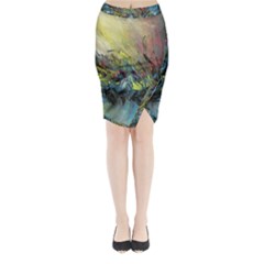 Original Abstract Art Midi Wrap Pencil Skirt by scharamo