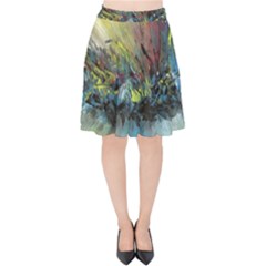 Original Abstract Art Velvet High Waist Skirt by scharamo