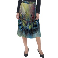 Original Abstract Art Classic Velour Midi Skirt  by scharamo