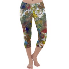 Original Abstract Art Capri Yoga Leggings by scharamo