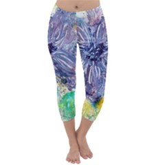 Original Abstract Art Capri Winter Leggings 