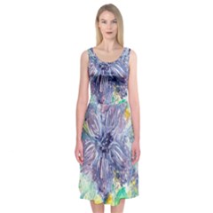 Original Abstract Art Midi Sleeveless Dress by scharamo