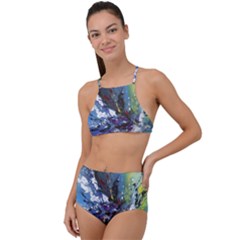 Original Abstract Art High Waist Tankini Set by scharamo