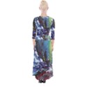 Original Abstract Art Quarter Sleeve Wrap Maxi Dress View2