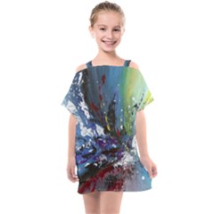 Original Abstract Art Kids  One Piece Chiffon Dress by scharamo