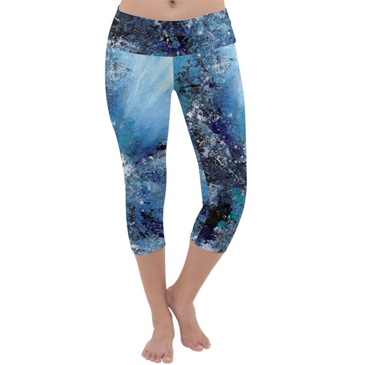 Original Abstract Art Capri Yoga Leggings