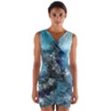 Original Abstract Art Wrap Front Bodycon Dress View1