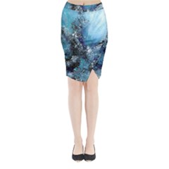 Original Abstract Art Midi Wrap Pencil Skirt by scharamo