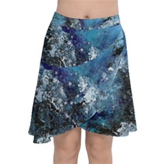 Original Abstract Art Chiffon Wrap Front Skirt by scharamo