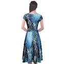 Original Abstract Art Cap Sleeve Wrap Front Dress View2