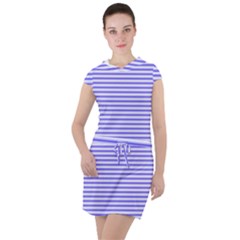 Striped Drawstring Hooded Dress by scharamo