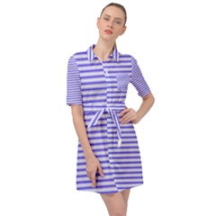 Striped Belted Shirt Dress by scharamo