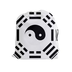 Bagua Yin Yang Yang Yin Chinese Drawstring Pouch (xl) by Pakrebo