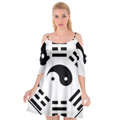 Bagua Yin Yang Yang Yin Chinese Cutout Spaghetti Strap Chiffon Dress by Pakrebo