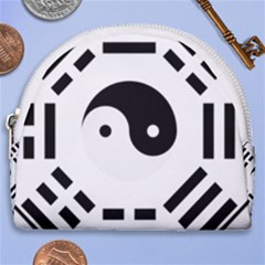 Bagua Yin Yang Yang Yin Chinese Horseshoe Style Canvas Pouch by Pakrebo