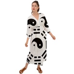 Bagua Yin Yang Yang Yin Chinese Grecian Style  Maxi Dress by Pakrebo