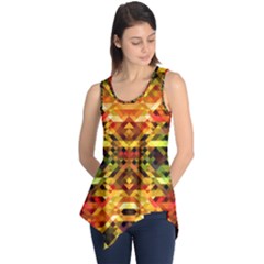 Mosaic Structure Grain Mode Sleeveless Tunic by Pakrebo