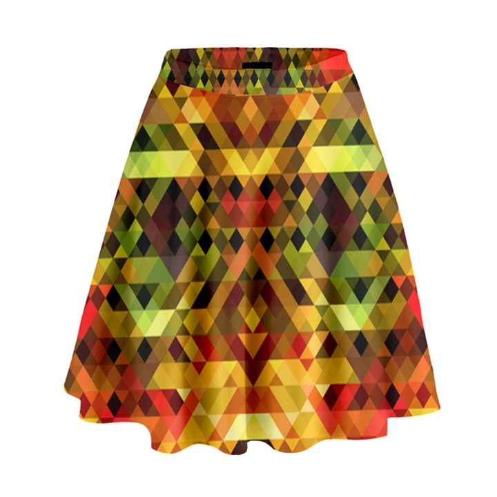 Mosaic Structure Grain Mode High Waist Skirt