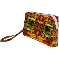 Mosaic Structure Grain Mode Wristlet Pouch Bag (small)