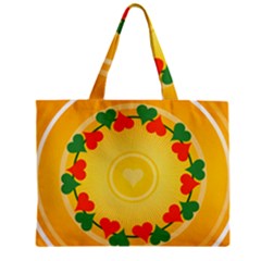 Mandala Floral Round Circles Zipper Mini Tote Bag by Pakrebo