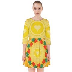 Mandala Floral Round Circles Smock Dress by Pakrebo