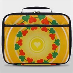 Mandala Floral Round Circles Full Print Lunch Bag by Pakrebo