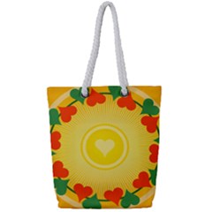 Mandala Floral Round Circles Full Print Rope Handle Tote (small) by Pakrebo