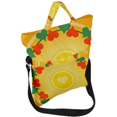 Mandala Floral Round Circles Fold Over Handle Tote Bag by Pakrebo