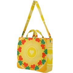 Mandala Floral Round Circles Square Shoulder Tote Bag by Pakrebo