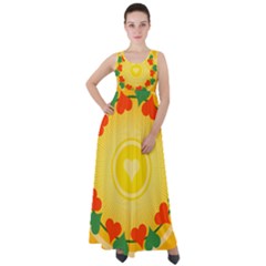 Mandala Floral Round Circles Empire Waist Velour Maxi Dress by Pakrebo