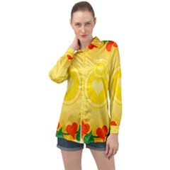 Mandala Floral Round Circles Long Sleeve Satin Shirt