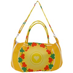 Mandala Floral Round Circles Removal Strap Handbag by Pakrebo