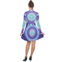 Mandala Circles Meditation Long Sleeve Panel Dress View2