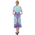 Mandala Circles Meditation Keyhole Neckline Chiffon Dress View2