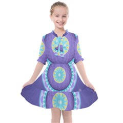 Mandala Circles Meditation Kids  All Frills Chiffon Dress