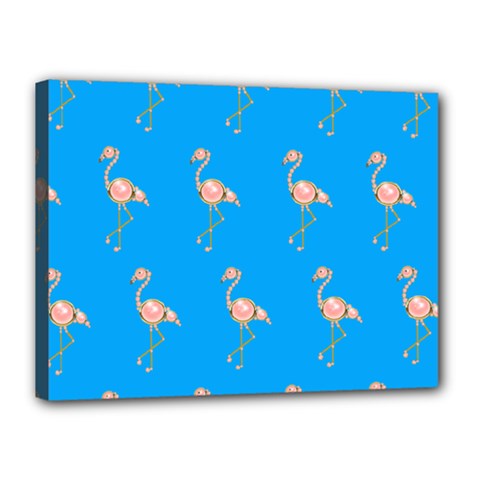 Flamenco Birds Exotic Nice Pink Canvas 16  X 12  (stretched) by Pakrebo