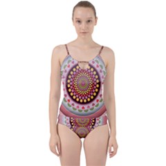 Mandala Zentangle Floral Round Cut Out Top Tankini Set by Pakrebo