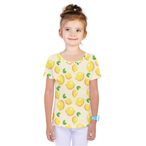 Fruits Template Lemons Yellow Kids  One Piece Tee by Pakrebo