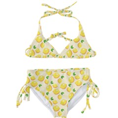 Fruits Template Lemons Yellow Kids  Classic Bikini Set by Pakrebo