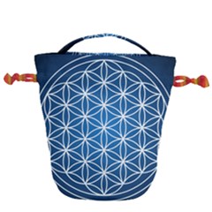 Mandala Flower Of Life Drawstring Bucket Bag by Pakrebo