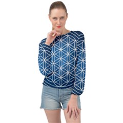 Mandala Flower Of Life Banded Bottom Chiffon Top