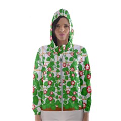 Flowering Vine Vine Ivy Flowers Women s Hooded Windbreaker by Pakrebo