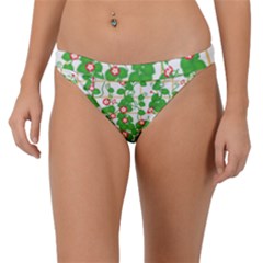 Flowering Vine Vine Ivy Flowers Band Bikini Bottom by Pakrebo