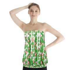 Flowering Vine Vine Ivy Flowers Strapless Top by Pakrebo