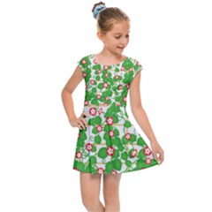 Flowering Vine Vine Ivy Flowers Kids  Cap Sleeve Dress by Pakrebo