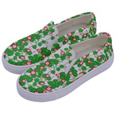 Flowering Vine Vine Ivy Flowers Kids  Canvas Slip Ons by Pakrebo